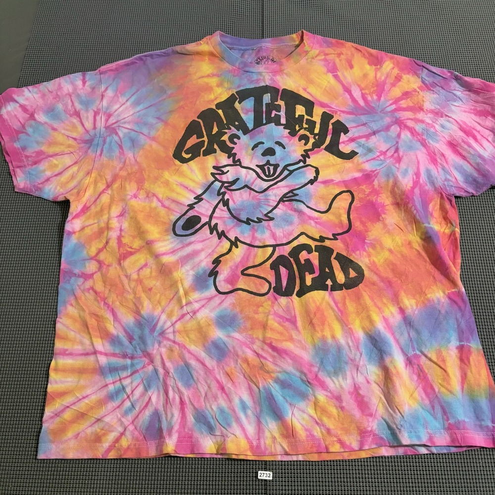 Grateful Dead Dancing Bears Tie-Dye Graphic T-Shirt Size XL